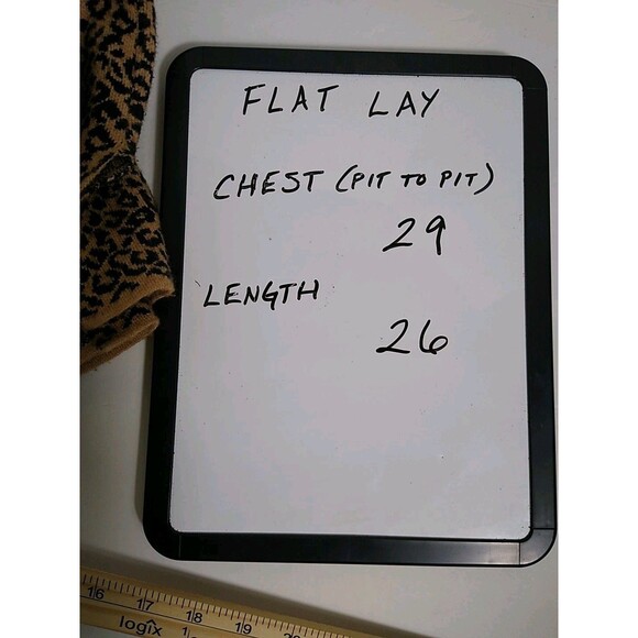 TAHARI Leopard Print Sweater 2X Boatneck Cuffed Sleeves Viscose Loose Fit Punk - Picture 8 of 8